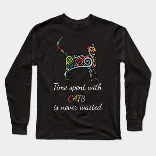 Time Spent With Cats - T-Shirt V1 Long Sleeve T-Shirt